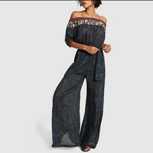 NWT Warm Floral Voile Jumpsuit sz S